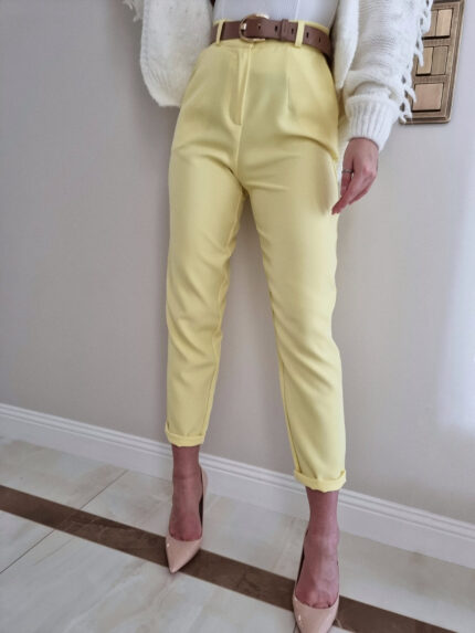 Spodnie BOYFRIEND -  żółte