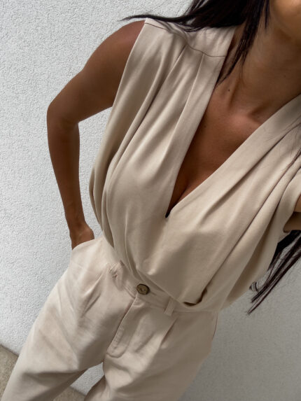 Bluzka BUSINESS - jasny beż