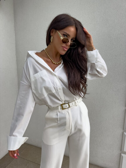 Koszula OVER SPRING POCKET – ecru