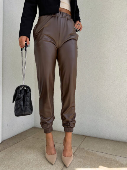Spodnie joggery BODA - czekoladowe