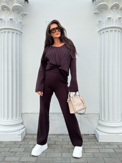 Komplet CANDICE – czekoladowy