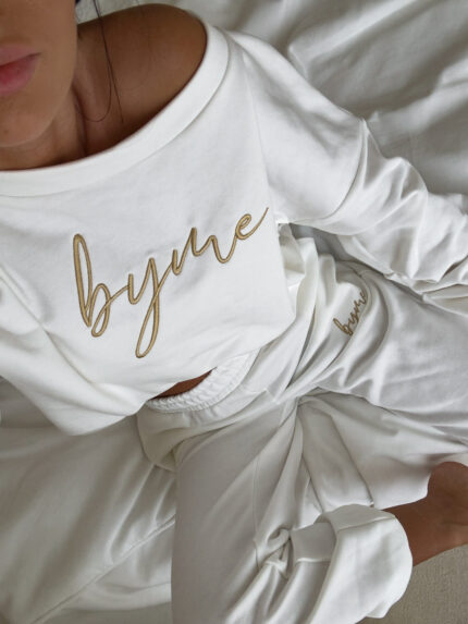 Bluza dresowa LOGO  – ecru