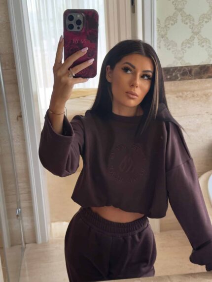 Komplet LOUIS - czekoladowy