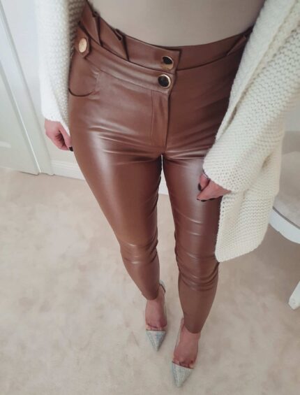 Spodnie woskowane DIOR - camel