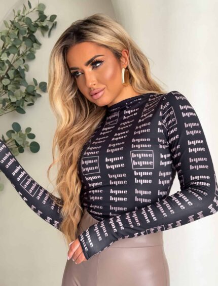 Bluzka SKIN MIU – czarno-beżowa