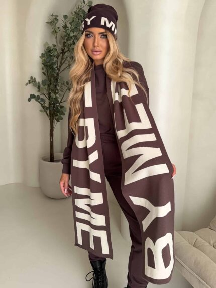 Szal BY ME - czekoladowy